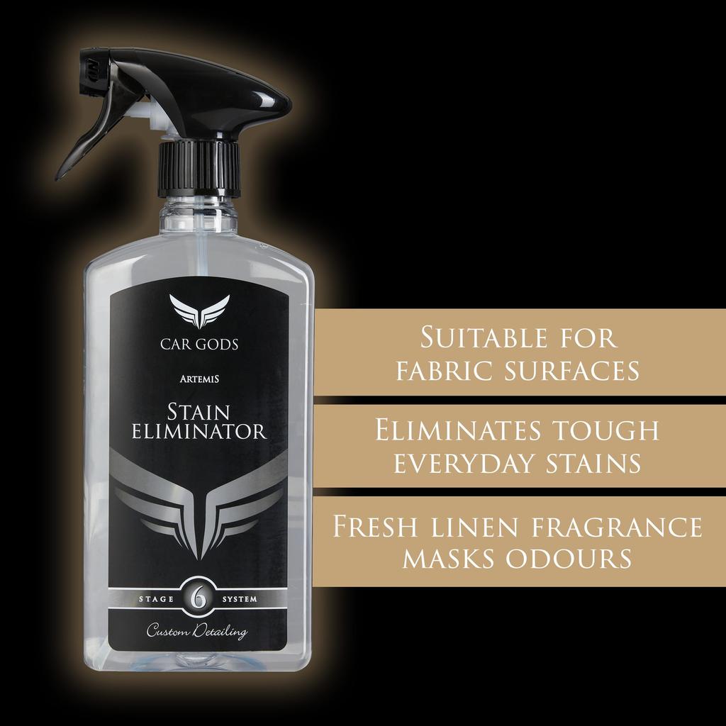 Car Gods Stain Interior Removes Stain and Stubborn Dirt from Car 500ml Eliminator, Care, Interiors, Easy-to-Use Spray,
