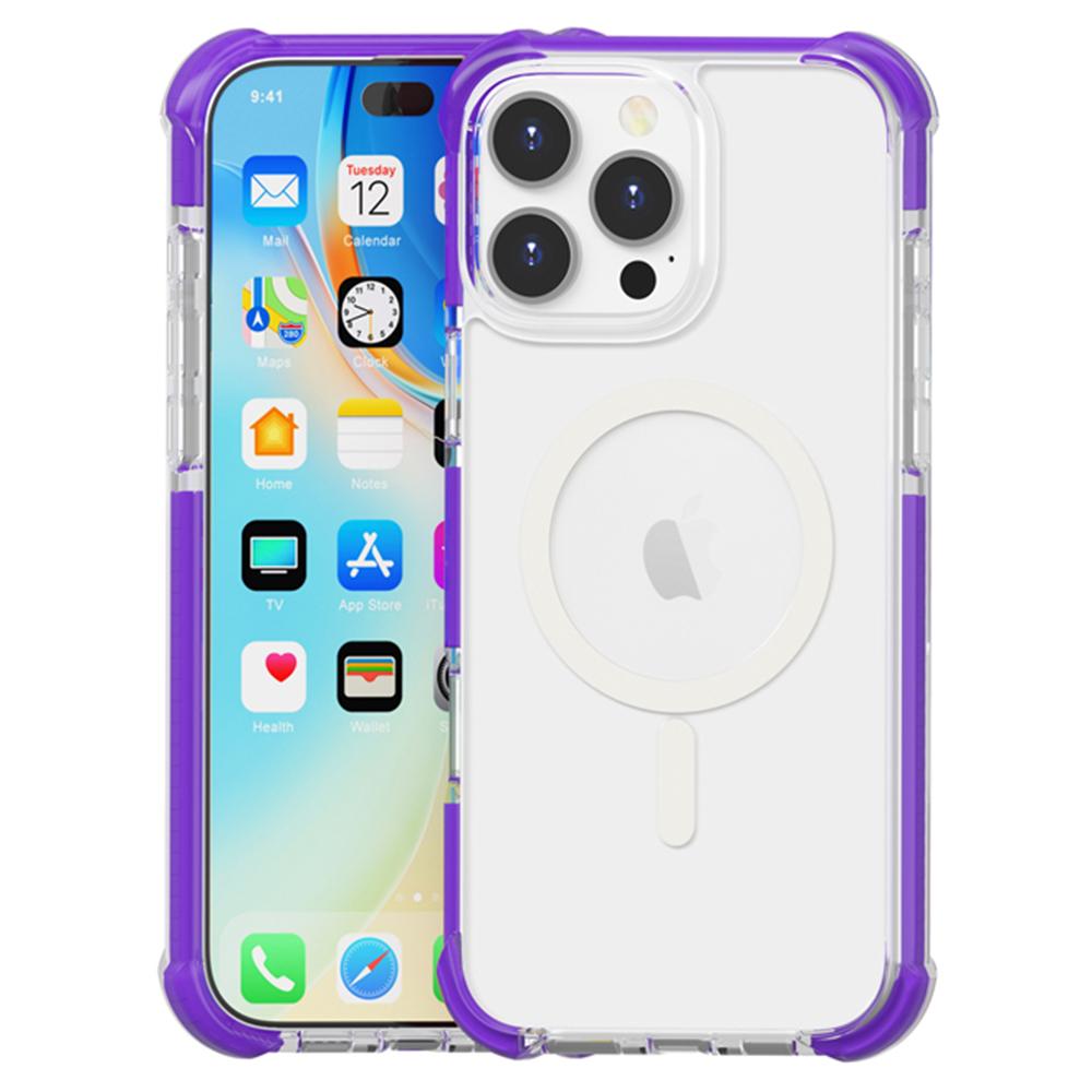 For iPhone 16 Pro Case Compatible with MagSafe Reinforced Corners TPU+Acrylic+TPE Phone Cover