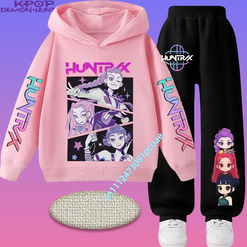 2026 New Children's Popular Anime Print Spring/Autumn Casual Hooded Sweatshirt + Sports Pants 2-Piece Set