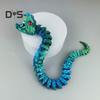 3D-gedruckte Schlangenfigur, bewegliche Gelenke, Schlangenfigur, artikuliertes Tiermodell, Spielzeug, Home-Office, Bücherregal, Desktop-Dekoration, Ornament