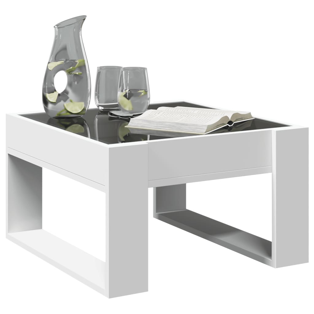 Infinity LED Coffee Table in White 50 x 53 x 30 cm