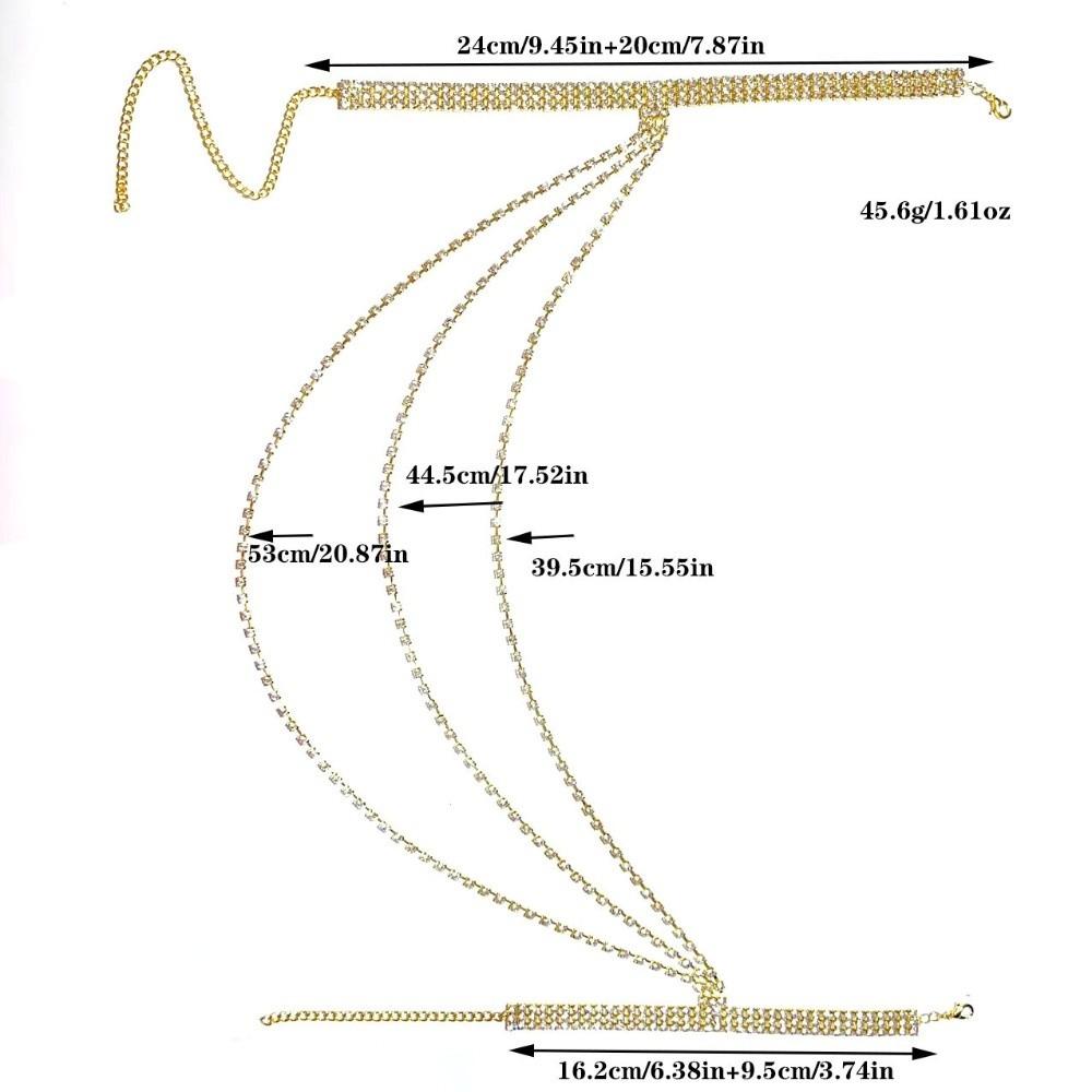 Adjustable Tassel Arm Chain Multilayer Rhinestone Bracelet Up Down Arm Bangle  Arm Accessories