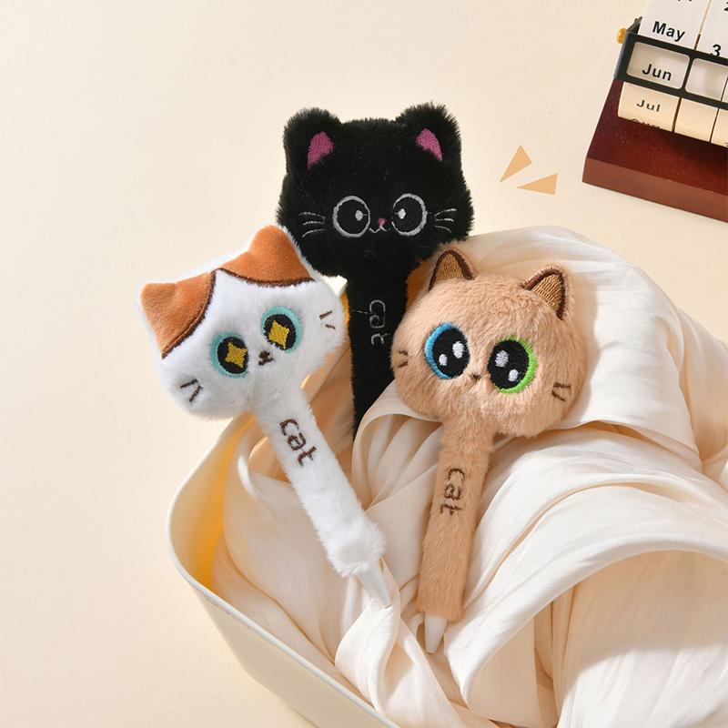Kreative, niedliche Gelstifte im Katzen-Design, 0,5 mm, schwarz, schnelltrocknend, Klick-Stift für Schule, Büro, Schreibwaren und Unterschriften – Geschenkidee