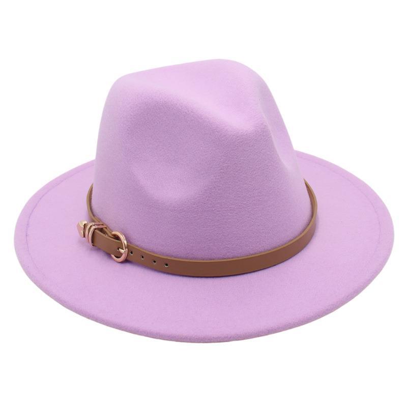 Europe And The United States New Top Hat British Party Jazz Hat Fedora Foreign Trade Woolen Felt Hat Big Brim Trendy Hat
