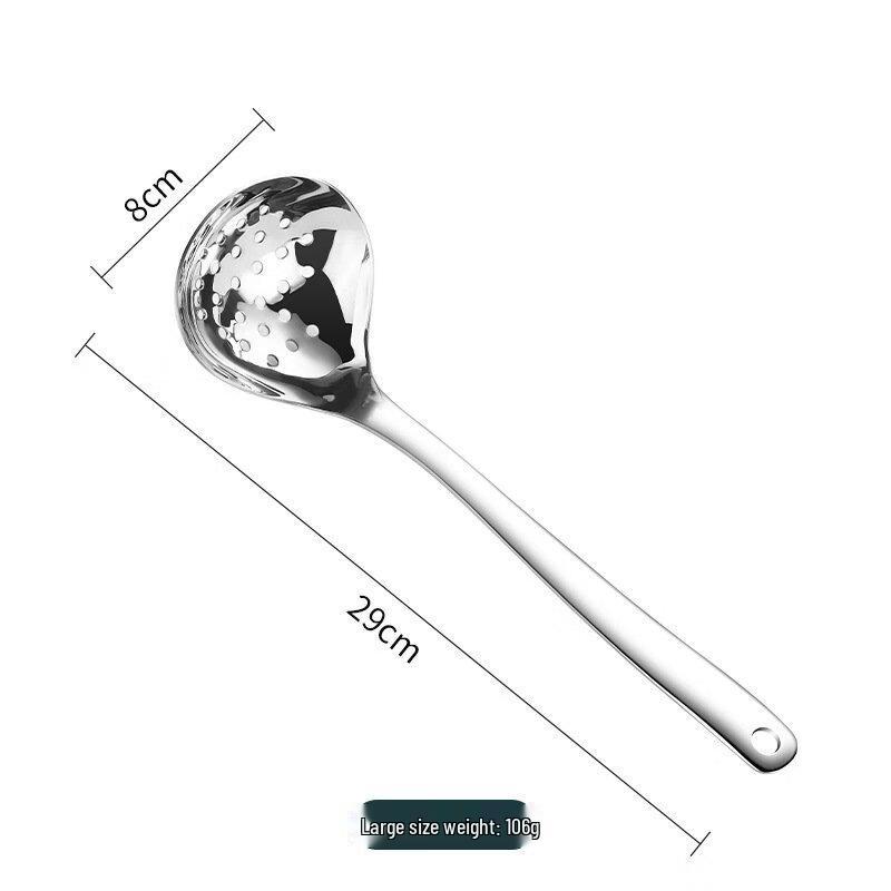 ZISIZ 304 Stainless Steel Soup & Slotted Serving Spoon Set