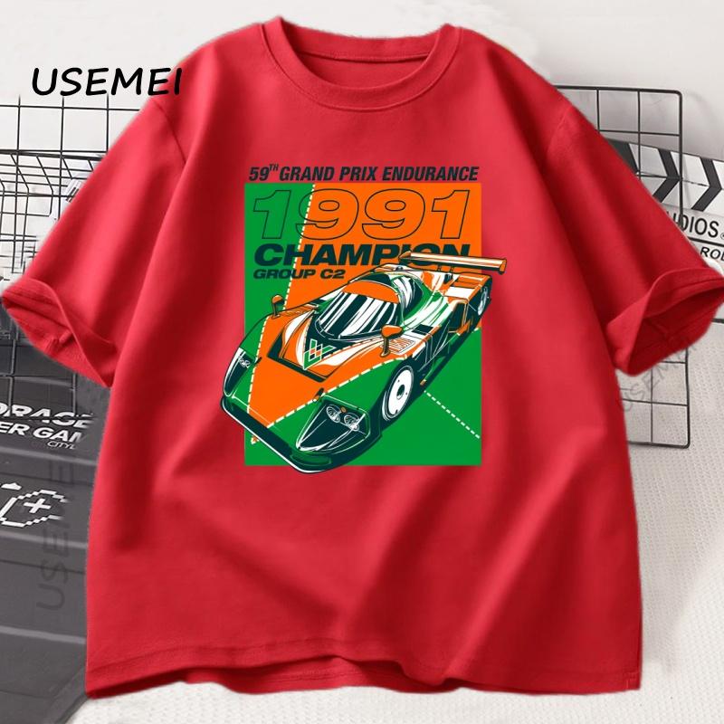 

Japanese Style 787B Anniversary T Shirt Man Retro Cotton Short Sleeve Printed T-shirt Casual Round Neck Tshirt Men s Clothes M