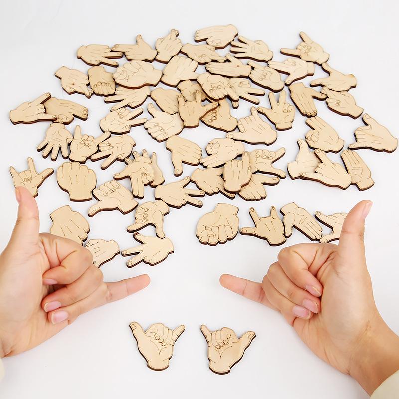 Children'S Early Education Gesture Building Block Training Finger Ability And Brain Ability Educational Aids Wooden Toys