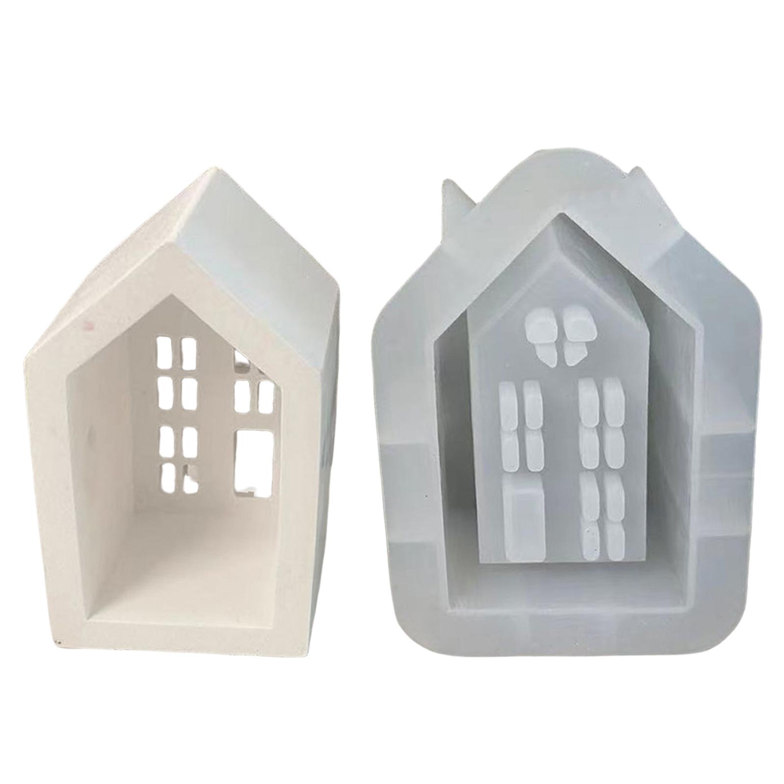 

Подсвечник силиконовая форма 3D дом подсвечник смоляные формы DIYs бетонные отливки формы украшения свечей ручной работы S