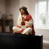 Hand Painted Jesus Figures Religious Resin Sculpture fear not, for I am with you Jesus Resin Desk Companion Figurine