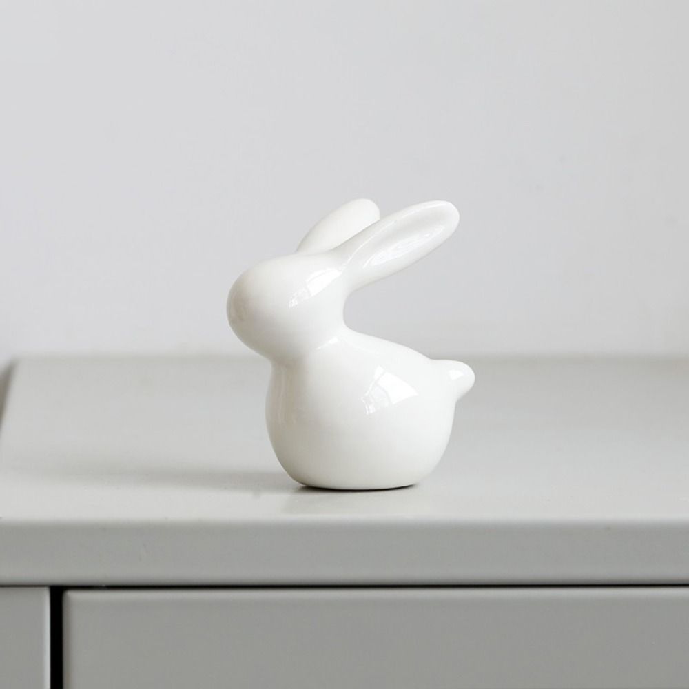 Simple Rabbit Figurine Mini Rabbit Model Micro Landscape Animal Sculpture  Christmas