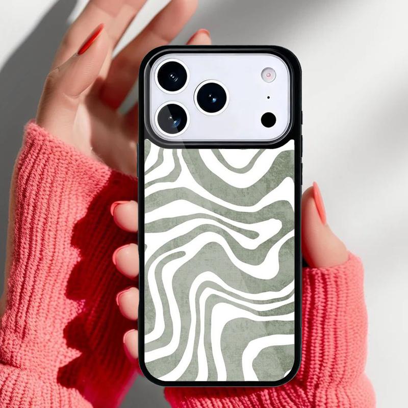 Fashion Abstract Art Line Wave Phone Case for iPhone 17 16 15 14 13 Pro Max Back Cover for 12 11 Pro Coque