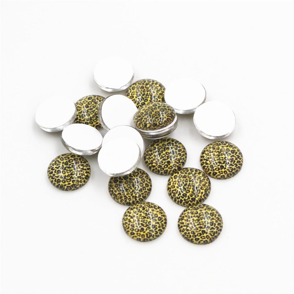 

New Fashion 20pcs 12mm Handmade Photo Glass Cabochons Peacockfeather Butterfly Leopard Pattern Dome DIY Jewelry Making Findings