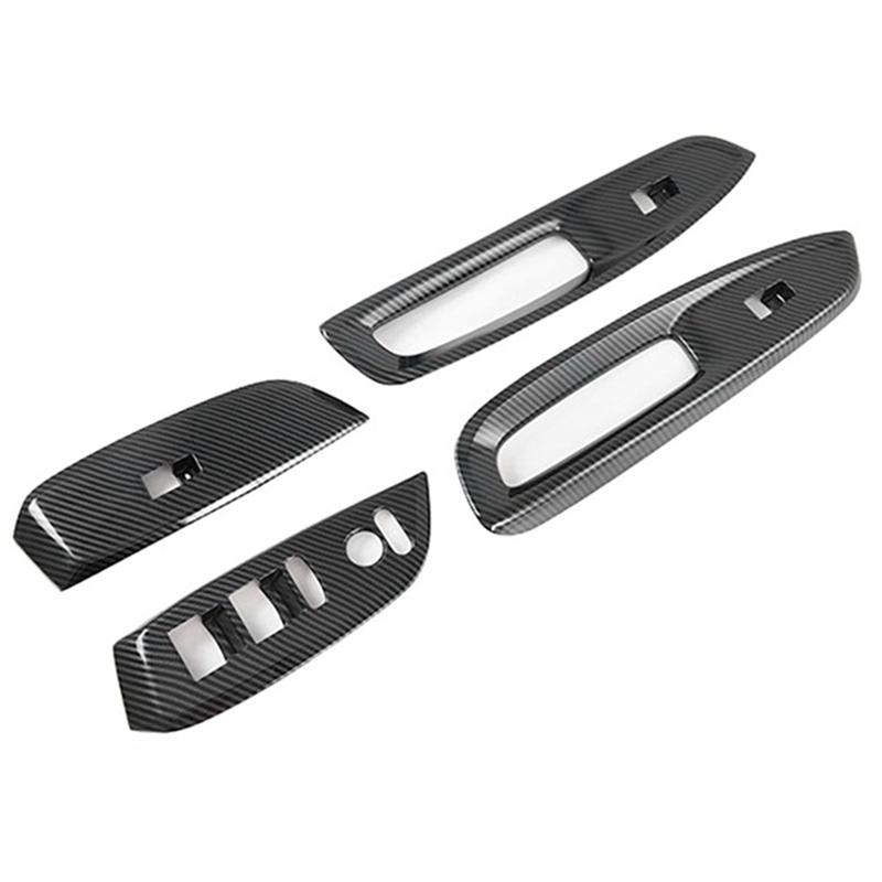 Car Inner Door Window Lift Armrest Switch Panel Cover Trim Frame Parts Accessories For Honda Fit Jazz