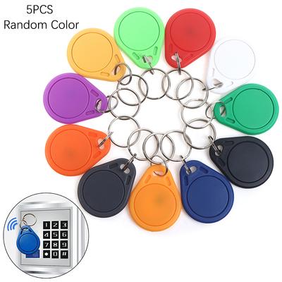 5Pcs Uid Changeable Rewritable Access Control Card Abs Waterproof Keyfobs With Key Ring Security Supplies Nfc Key Card