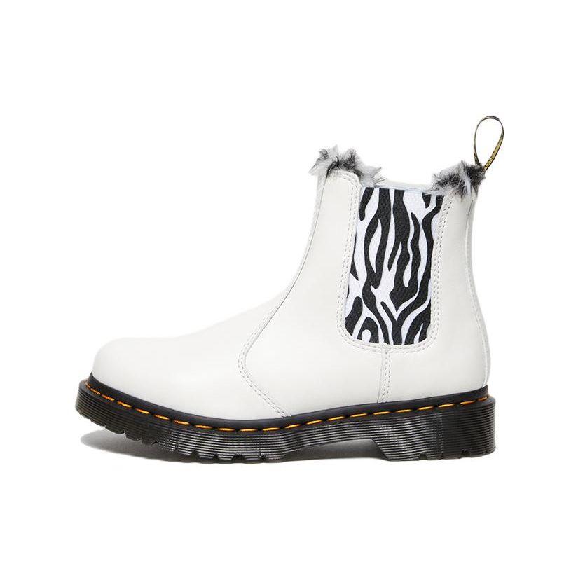 Dr. Martens Leather Short Chelsea Boots Women boots White 27794100