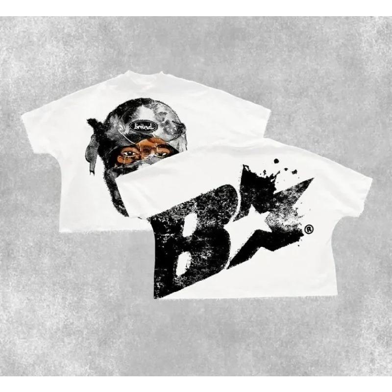 Streetwear Vintage T-Shirts Y2K Kleidung Herren Damen Harajuku Hip Hop Cartoon Grafik Übergroße T-Shirts Baumwolle Kurzarm Tops