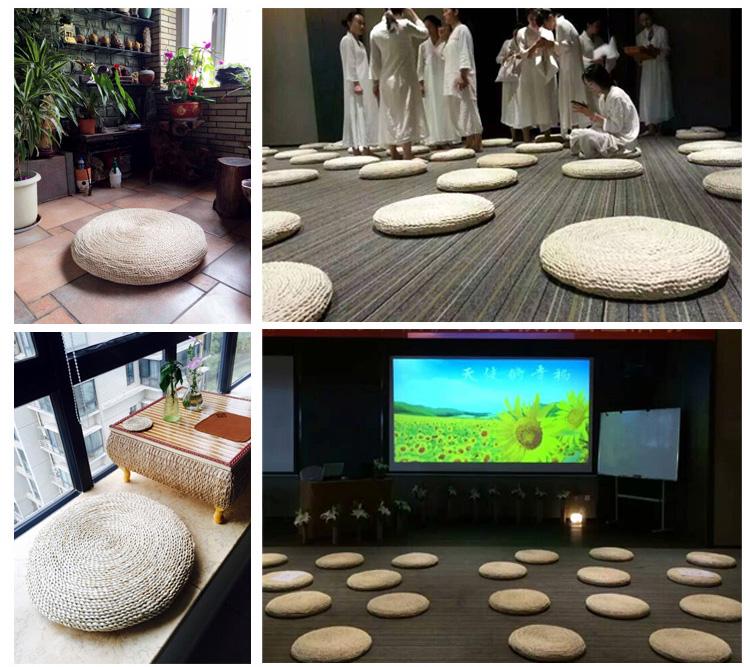 Summer Straw Tatami Meditation Cushion – Thickened Zen Rattan Weave Mat