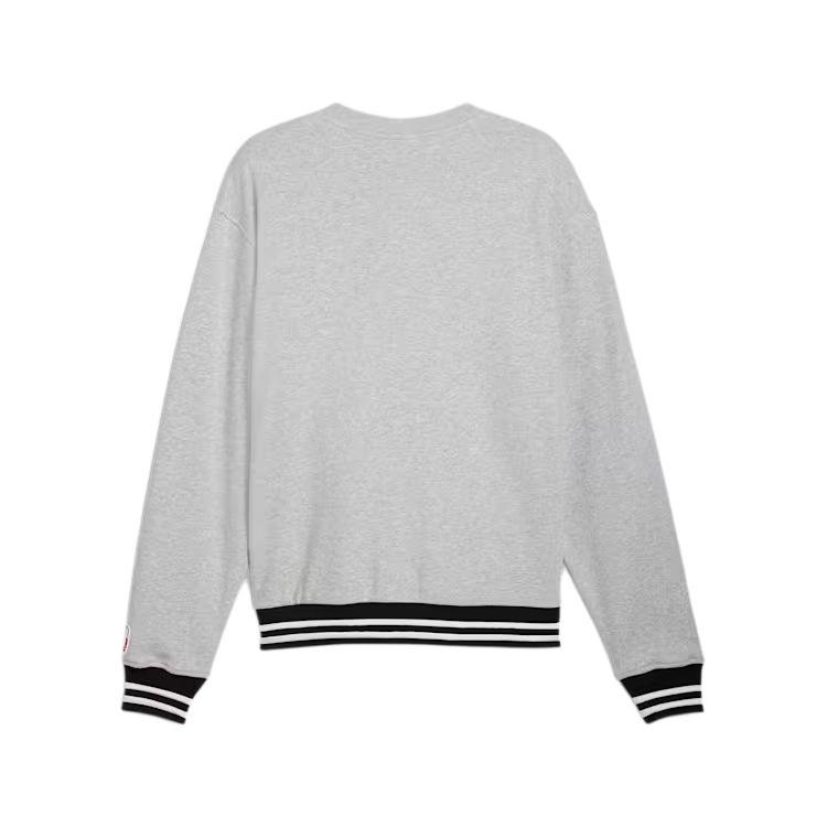 Puma Champs Crew Basketball Culture Letter Print Round Neck Long Sleeve Sweatshirt Men sweatshirt Light-Gray Stone-Flower 627209-01