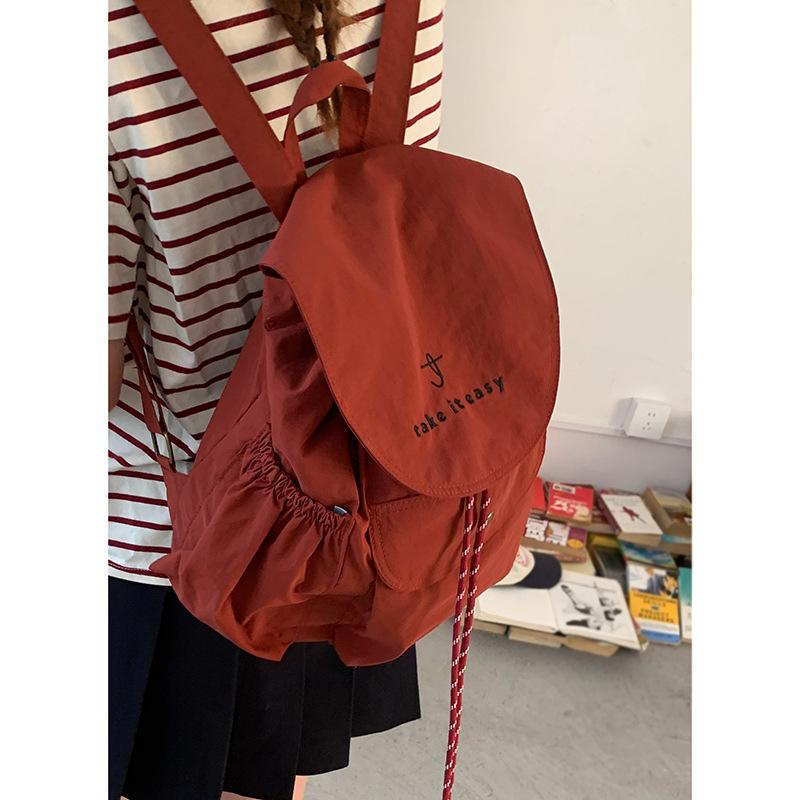 Korean Version of College Style Casual Backpack Women's 2025 New Large-capacity Canvas Bag Fashion Travel Backpack