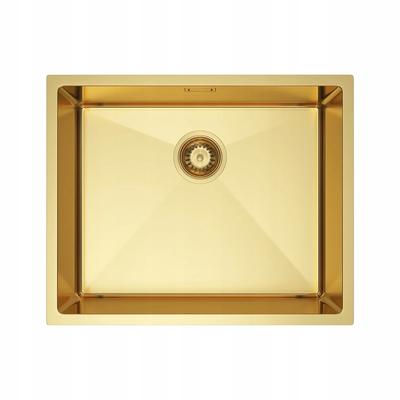 Single Bowl Sink Nayes 54x44 Steel Gold Pvd