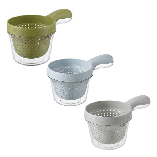 

3Pcs Double Layer Drain Basket with Handle 2-in-1 Strainer Storage Container Small Vegetable Fruit Mini Berry Tomato Grape Washing Colander Bowl D