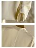 Endy Seven-Sleeve Versatile V-Neck Acetate Suit Jacket, Spring/Summer 2026: Stylish and Elegant Business Attire