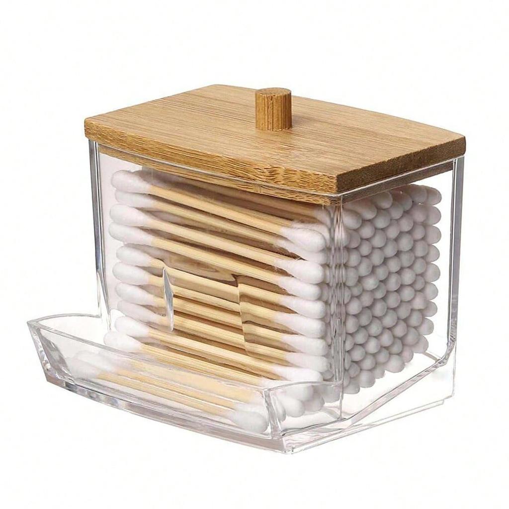 1pc Transparent Storage Jar With Clear Lid, Multi-Purpose Organizer,For Holiday Beach, Bathroom Collection, Bedroom Collection, Large Capacity