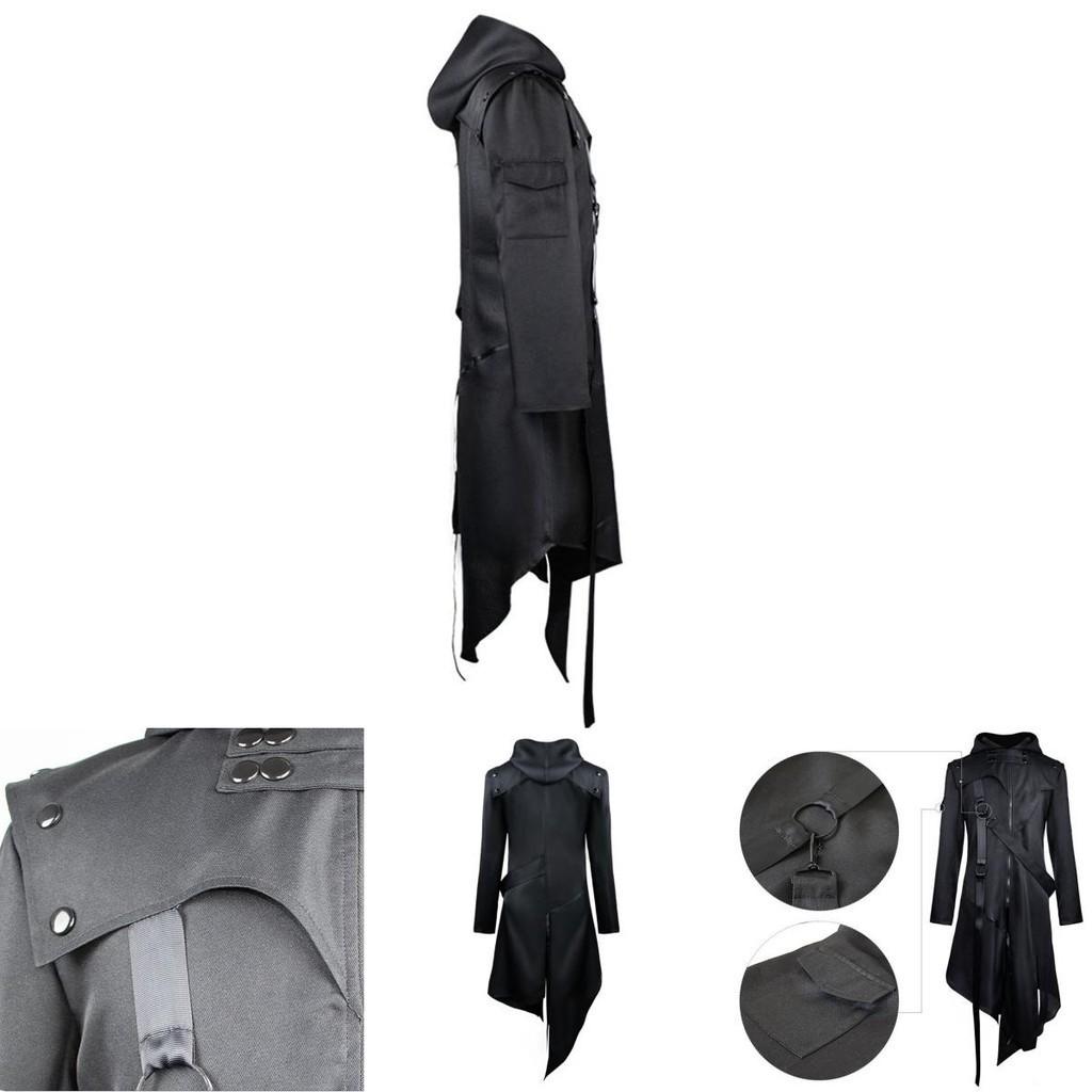 Elegant Gothic Swallow-tail Coat For Men Perfect Cosplay Costume Halloween Uniform