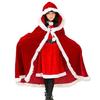 Christmas Adult Xmas Ladies Mrs Santa Claus Fancy Dress Costume Cloak Cape