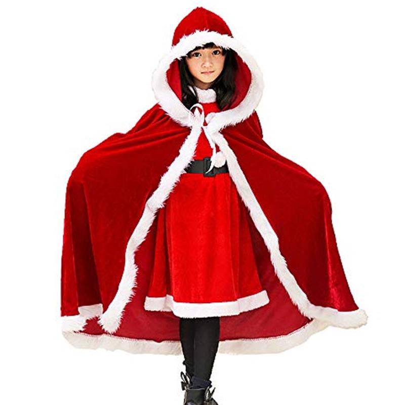 Christmas Adult Xmas Ladies Mrs Santa Claus Fancy Dress Costume Cloak Cape