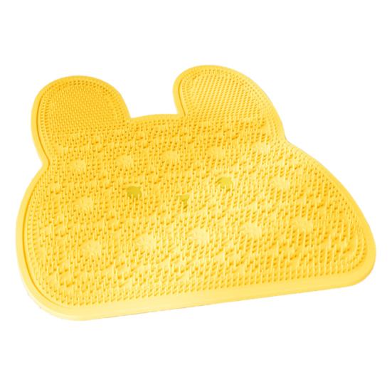 

Bath Mat Rabbit Shape Soft Massage Bath Mat with Anti-Slip Suction Cups Easy Care Bathroom Safety Mat жёлтый