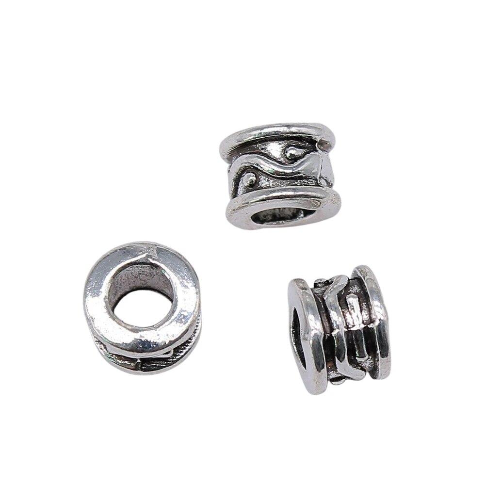 

Бусины с большими отверстиями, свободные бусины-разделители, мужские аксессуары, украшения ручной работы для мужчин A21-10pcs-8x8x6mm