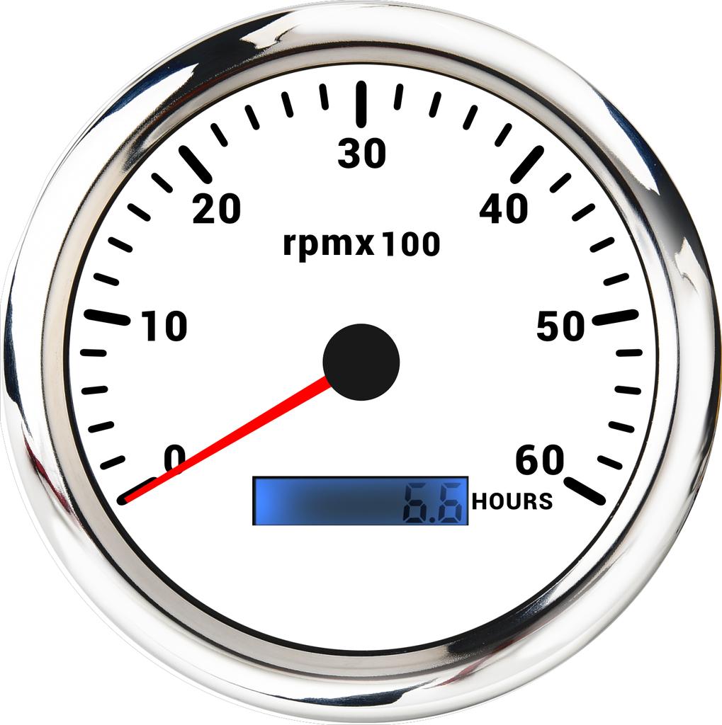 Universal 110MM Speed Tachometer with 3k/4k/6k/7k/8k RPM Meter for Car Boat Marine 7 Color LED Digital Tach Hourmeter Sensor M18