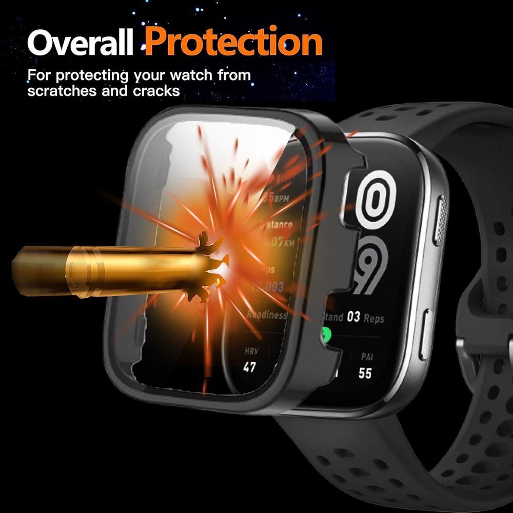 Vollständige Abdeckung Hart-PC-Hülle mit Folie Schutzschale Rahmen für Amazfit Bip 6 Zubehör