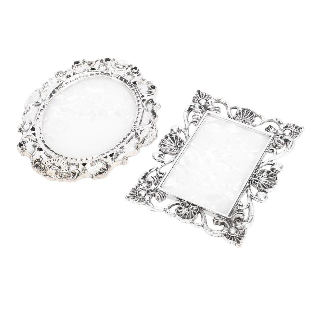 2 Pcs Nail Art Vintage Metal Resin Display Board Nail Polish Mixing