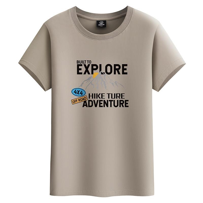 

Explore M-6XL Мужская футболка с короткими рукавами из чистого хлопка с круглым вырезом для мальчиков Повседневная футболка M хаки