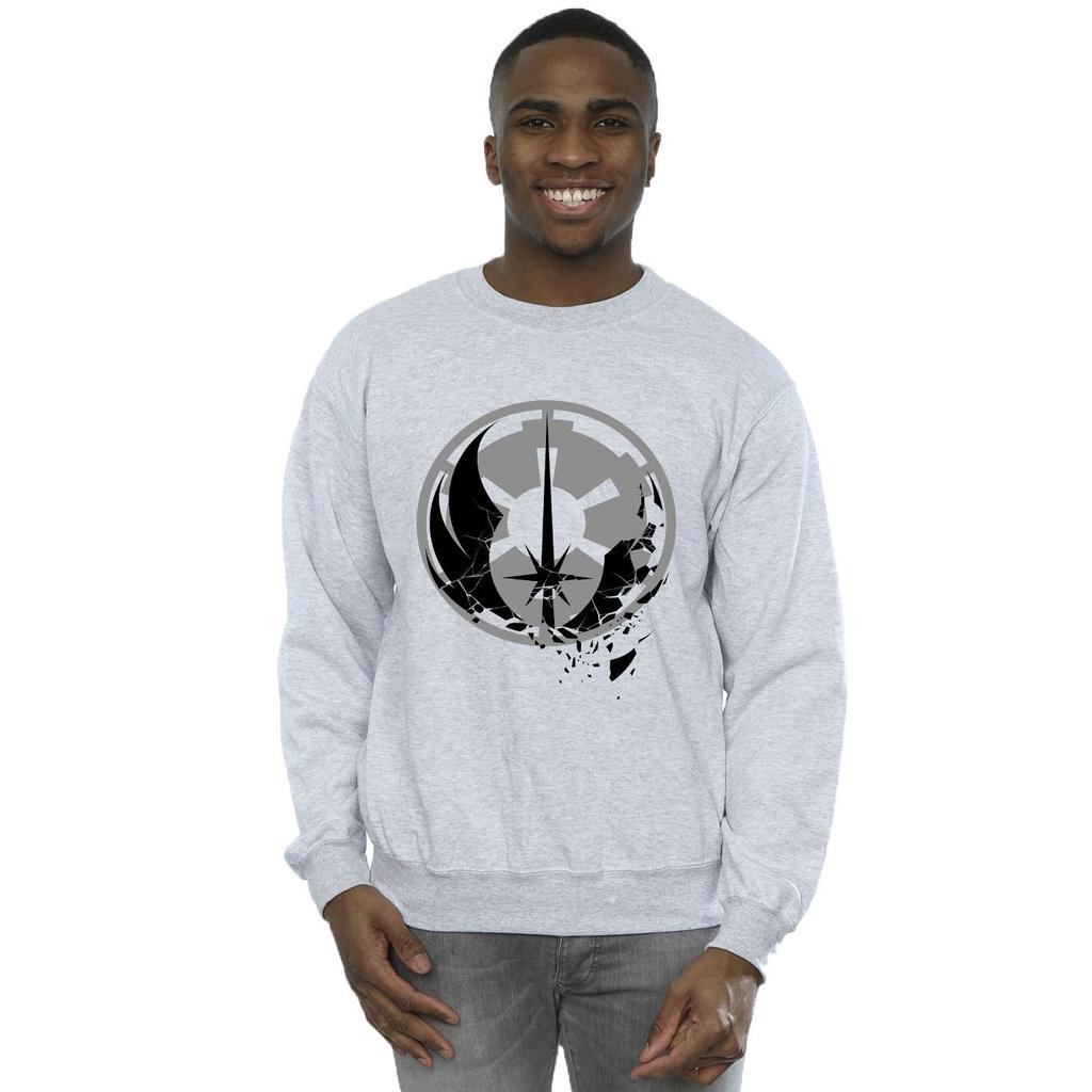 STAR WARS Herren-Sweatshirt mit Obi-Wan Kenobi-Frakturlogos