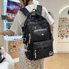 Schoolbag1011 New Large-capacity Simple Urban Versatile Junior High School High School Students Men's and Women's Schoolbags Solid Color Cute Students