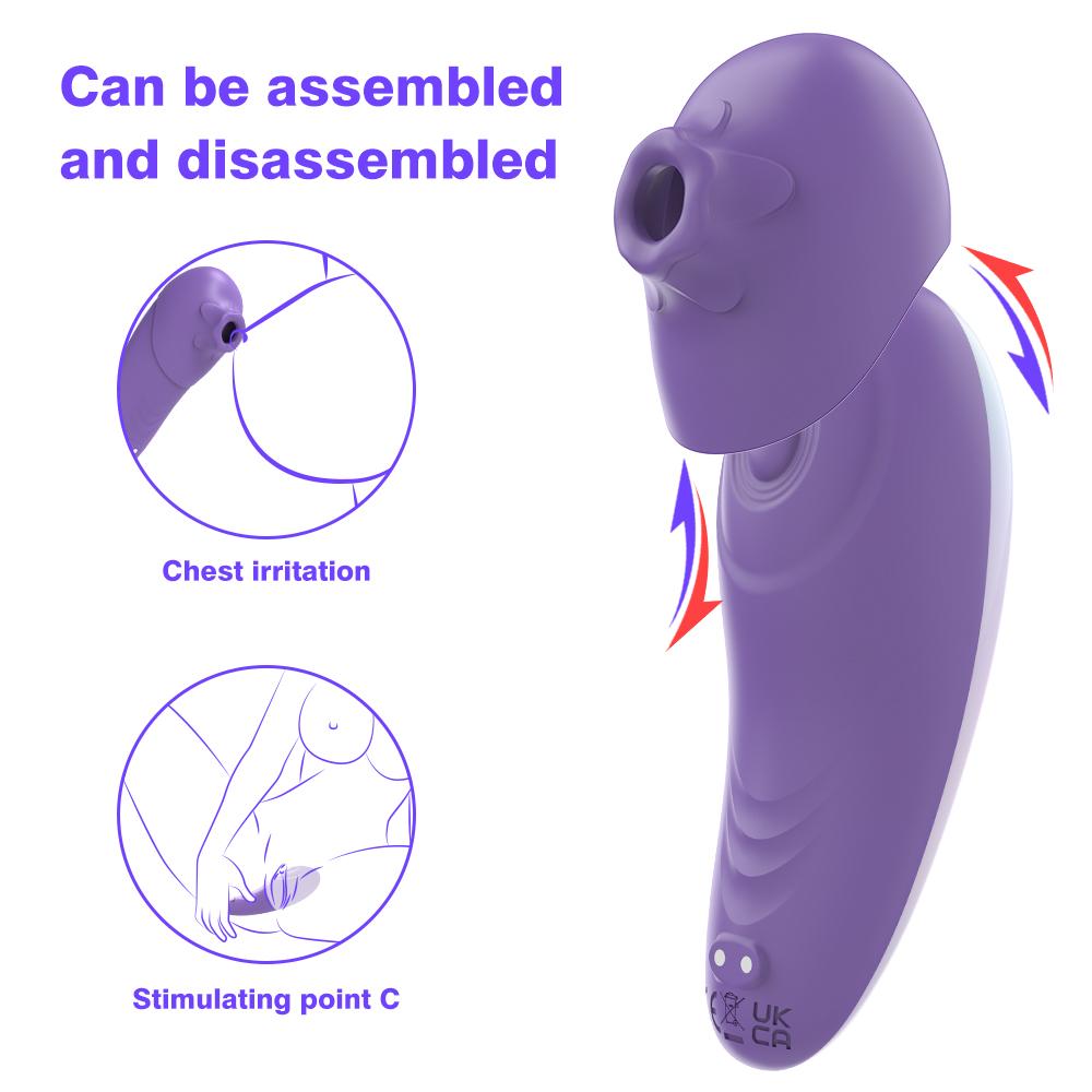 Powerful Clit Sucker Vagina Sucking 2 In 1 Vibrator for Women Vibrator Female Sex Toy for Adults 18
