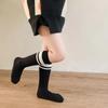 Spring Autumn Baby Cotton Kids Floor Sport Stockings New Korean White Black Striped Knee High Long Socks for Children Clothes