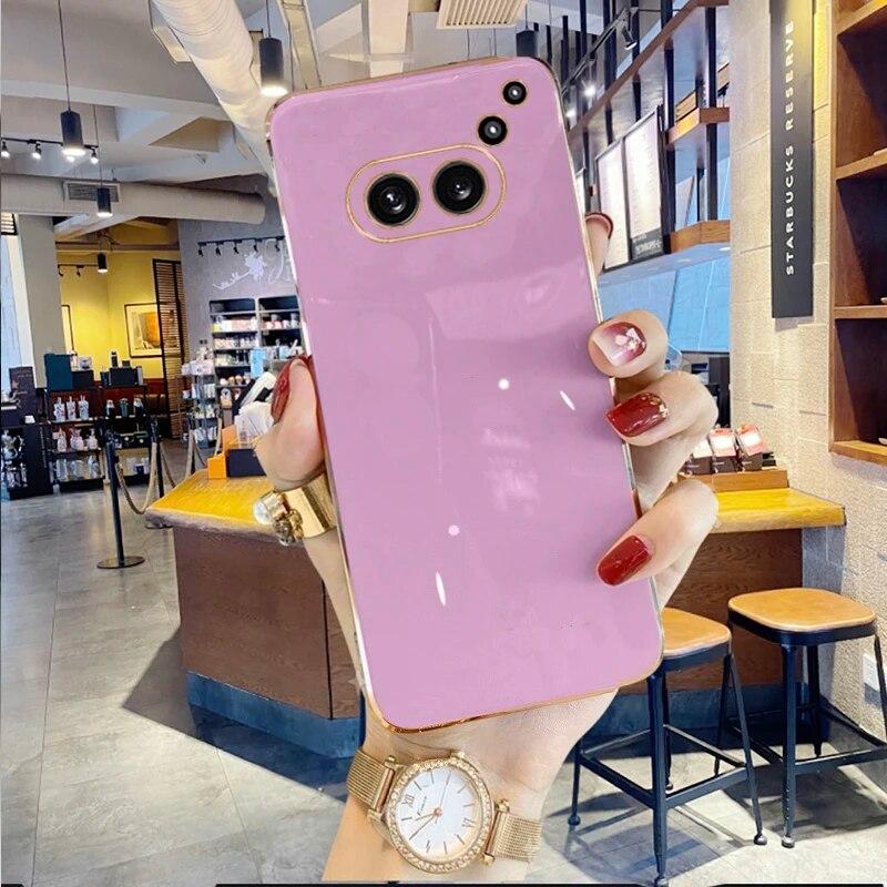 Luxusní čtvercové pouzdro na telefon For Nothing Phone 2A Měkké silikonové pouzdro odolné proti nárazu For Nothing Phone 2A 2a 1