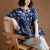 Large Size Loose Summer Women's Shirt T-shirt Literary and Fashionable Doll Shirt Top Fashion