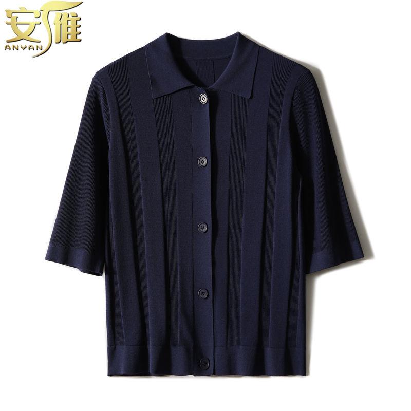 Spring Summer Women's Clothing Tops Sweet Comfortable Turn-down Collar Button Blouses Simplicity Casual Solid Color Loose