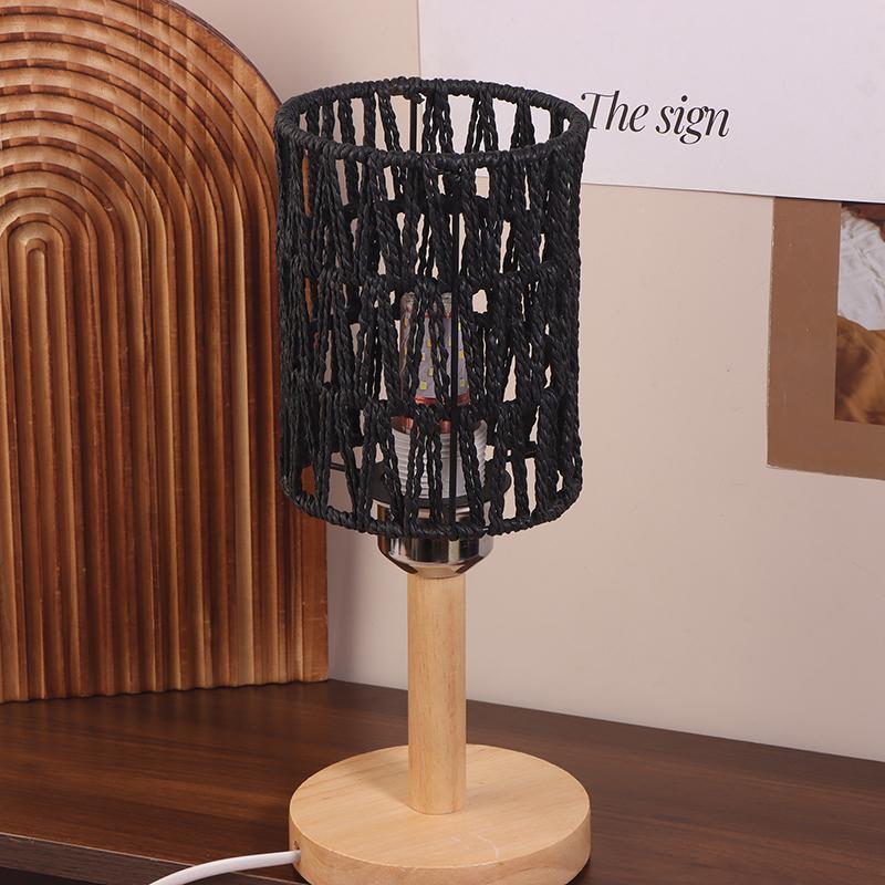 Rattan Lampshade 11.5X14.5Cm Pendant Lamp Shade Bohemian Style Handwoven Lampshade Home Cafe El Ceiling Lamp Light Cover