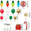 Christmas Balloons Garland Arch Set 173PCS Latex and Aluminium Film Balloons for Birthday New Year Christmas Party Decorations