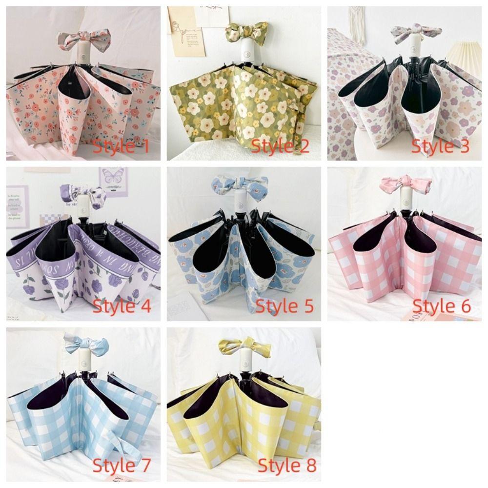 Fresh Flowers Sun Umbrella UV Protection Floral Umbrella Ultraviolet Automatic Umbrella  Rain Gear