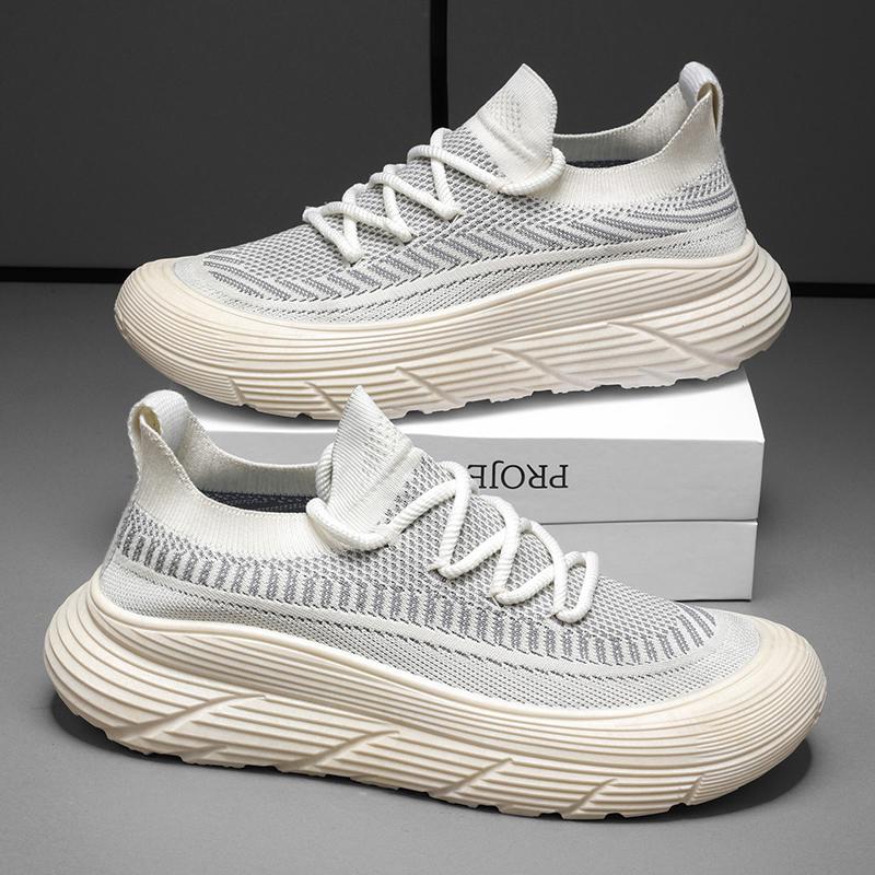 2024 Summer Men's Sneakers High Quality Thick Sole Men Casual Sneakers Mesh Walk Breathable Basic Comfortable Running Shoes Man