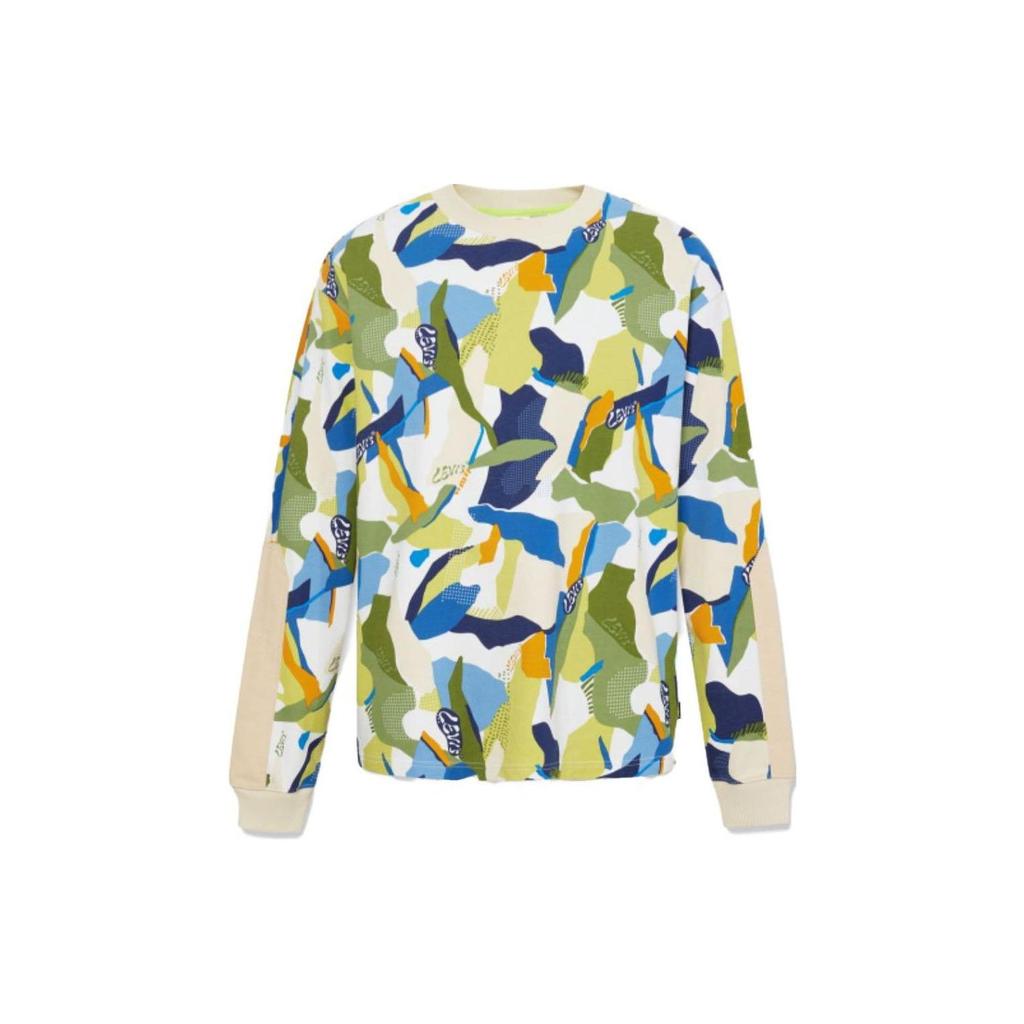 Levis Camo Print Crew Neck Pullover Sweatshirt Men sweatshirt A6389-0000