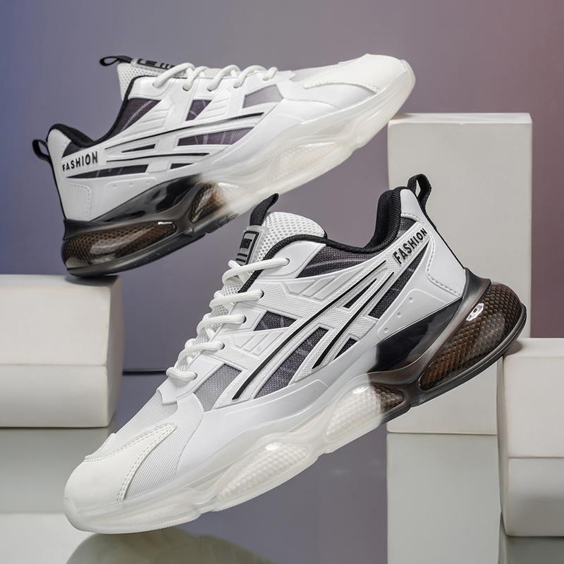 2026 New Air Cushion Chunky Sneakers Breathable Mesh Height Boost Shock Absorbing Non-Slip Wear-Resistant Casual Sports Shoes