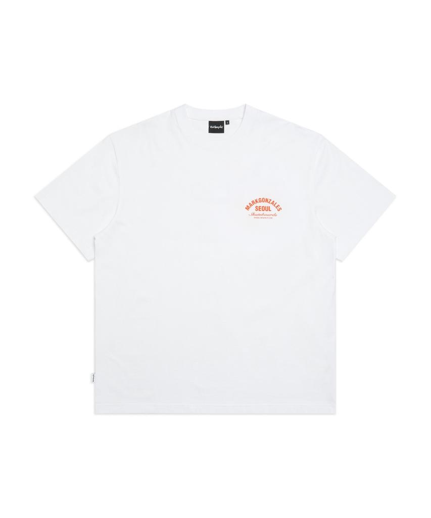 Mark Gonzales Seoul Address Lettering Short Sleeve T-Shirt - White